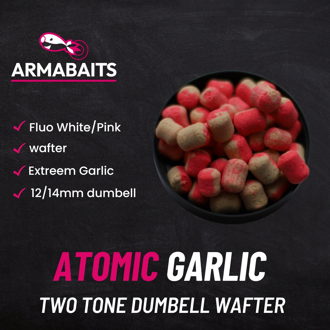 Garlic, Knoflook, wafter, dumbell 12 en 14 mm