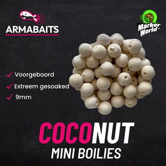 Coconut Xtreme Soaked Pre Drilled Fluo White 9mm